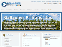Tablet Screenshot of gallagherprint.com